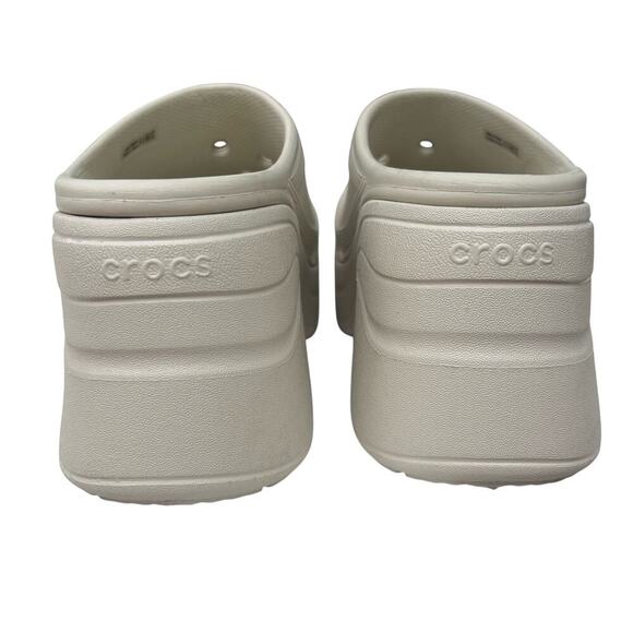 Crocs Siren Clog Men Size 8 Women Size 10 Platform Heel Mule Color- Bone White - Picture 7 of 11